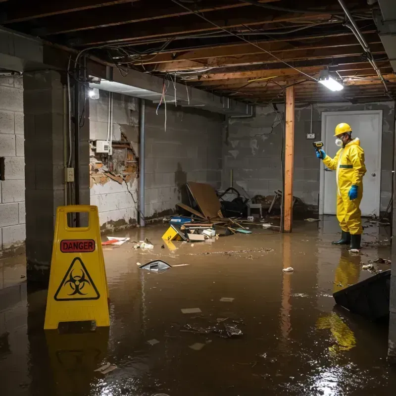 Flooded Basement Electrical Hazard in Taylorsville, KY Property